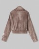 Felpa Full Zip In Ciniglia Con Banda In Lurex • Fango