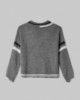 Maglia College Scollo A V Con Rotture E Righe • Grigio Melange