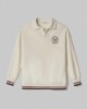 Polo In Felpa Over Con Patch Tennis • Bianco Burro