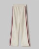 Pantalone Dritto Con Bande E Patch Tennis • Bianco Burro