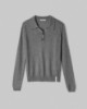 Polo In Maglia In Misto Cashmere • Grigio Melange