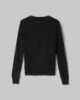 Maglia Paricollo Con Intarsio In Misto Cashmere • Nero