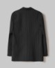 Giacca Doppiopetto Gessata Con Spalline • Nero