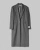 Cappotto Lungo Gessato • Grigio Melange