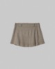 Gonna Corta A Pieghe Principe Di Galles Con Passanti • Beige Sand