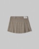 Gonna Corta A Pieghe Principe Di Galles Con Passanti • Beige Sand
