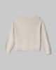 Maglia Paricollo In Maglia Con Paillettes • Bianco Burro