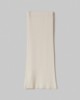 Gonna Midi Con Ampio Spacco In Costina Con Paillettes • Bianco Burro