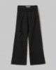Jeans A Palazzo Con Rotture A Vita Bassa • Nero
