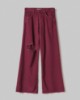 Pantalone In Bull Denim A Palazzo Con Rotture • Bordeaux