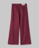 Pantalone In Bull Denim A Palazzo Con Rotture • Bordeaux