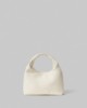 Borsa Piccola In Ecopelle Con Etichetta E Placchetta In Metallo • Bianco Burro