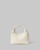 Borsa Piccola In Ecopelle Con Etichetta E Placchetta In Metallo • Bianco Burro