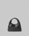 Borsa Piccola In Ecopelle Con Etichetta E Placchetta In Metallo • Nero