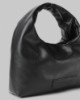 Borsa Piccola In Ecopelle Con Etichetta E Placchetta In Metallo • Nero