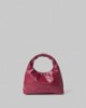 Borsa Piccola In Ecopelle Con Etichetta E Placchetta In Metallo • Bordeaux