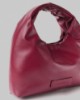 Borsa Piccola In Ecopelle Con Etichetta E Placchetta In Metallo • Bordeaux