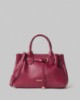 Borsa Media In Ecopelle Con Placchetta In Metallo • Bordeaux