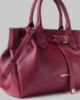 Borsa Media In Ecopelle Con Placchetta In Metallo • Bordeaux
