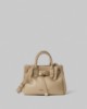 Borsa Piccola In Ecopelle Con Placchetta In Metallo • Tortora