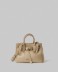 Borsa Piccola In Ecopelle Con Placchetta In Metallo • Tortora