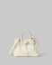 Borsa Piccola In Ecopelle Con Placchetta In Metallo • Bianco Burro