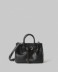Borsa Piccola In Ecopelle Con Placchetta In Metallo • Nero