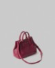 Borsa Piccola In Ecopelle Con Placchetta In Metallo • Bordeaux