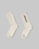 Calze Con Intarsio In Verticale • Bianco Burro