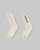Calze Con Intarsio In Verticale • Bianco Burro