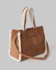 Borsa Scamosciata Grande • Tabacco