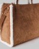 Borsa Scamosciata Grande • Tabacco