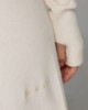 Pantalone In Maglia A Palazzo Con Nervature • Bianco Burro