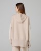 Maglia Cappuccio Con Bande In Contrasto, Logo In Punto Rovescio E Buchi Ai Polsi • Beige Sand