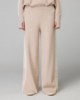 Pantalone In Maglia A Palazzo Con Bande In Contrasto E Logo In Punto Rovescio • Beige Sand