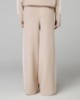 Pantalone In Maglia A Palazzo Con Bande In Contrasto E Logo In Punto Rovescio • Beige Sand