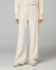 Pantalone Dritto In Viscosa Con Nervature Laterali • Bianco Burro