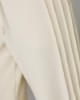 Pantalone Dritto In Viscosa Con Nervature Laterali • Bianco Burro