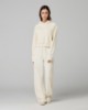 Pantalone Dritto In Viscosa Con Nervature Laterali • Bianco Burro