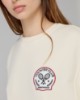 Felpa Paricollo Con Bande E Patch Tennis • Bianco Burro