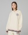 Polo In Felpa Over Con Patch Tennis • Bianco Burro