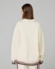 Polo In Felpa Over Con Patch Tennis • Bianco Burro