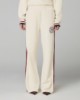 Pantalone Dritto Con Bande E Patch Tennis • Bianco Burro