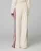 Pantalone Dritto Con Bande E Patch Tennis • Bianco Burro