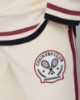 Pantalone Dritto Con Bande E Patch Tennis • Bianco Burro
