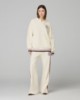 Pantalone Dritto Con Bande E Patch Tennis • Bianco Burro