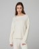 Maglia Paricollo In Maglia Con Paillettes • Bianco Burro