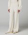 Pantalone Dritto In Maglia Con Paillettes • Bianco Burro