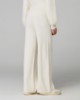 Pantalone Dritto In Maglia Con Paillettes • Bianco Burro