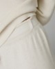 Pantalone Dritto In Maglia Con Paillettes • Bianco Burro